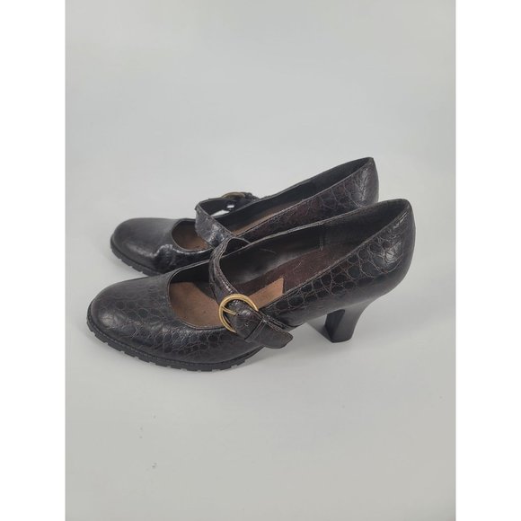 A2 Aerosols Heels Size 7 Beauty Slip  Dark Brown - Picture 1 of 6